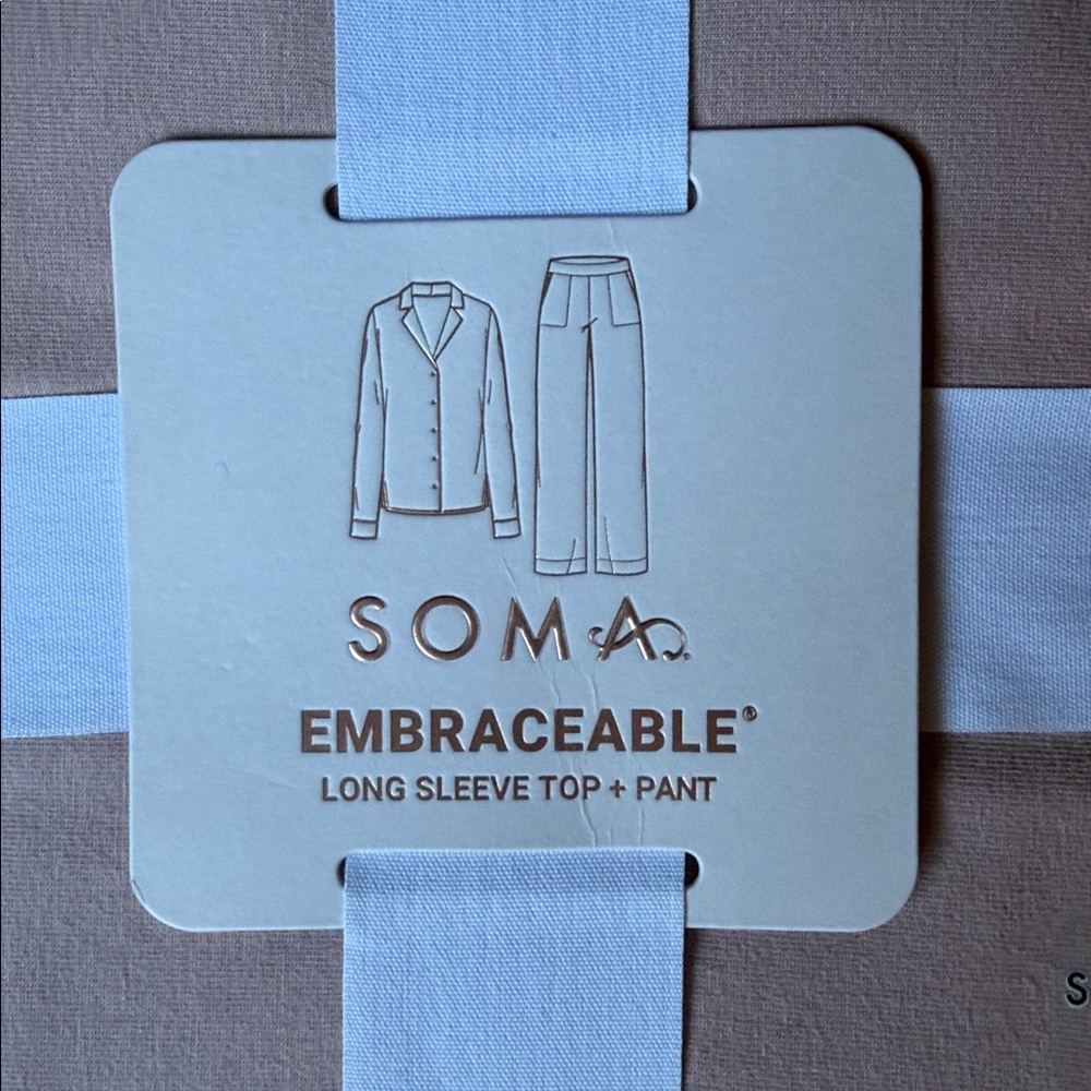 Soma Embraceable Long Sleeve Pajama Set NWT - Picture 3 of 3
